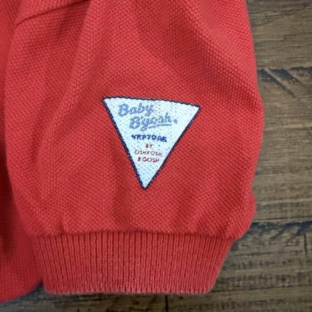 Vintage Oshkosh Boys 24 Months Red Polo Short Sleeve 90's